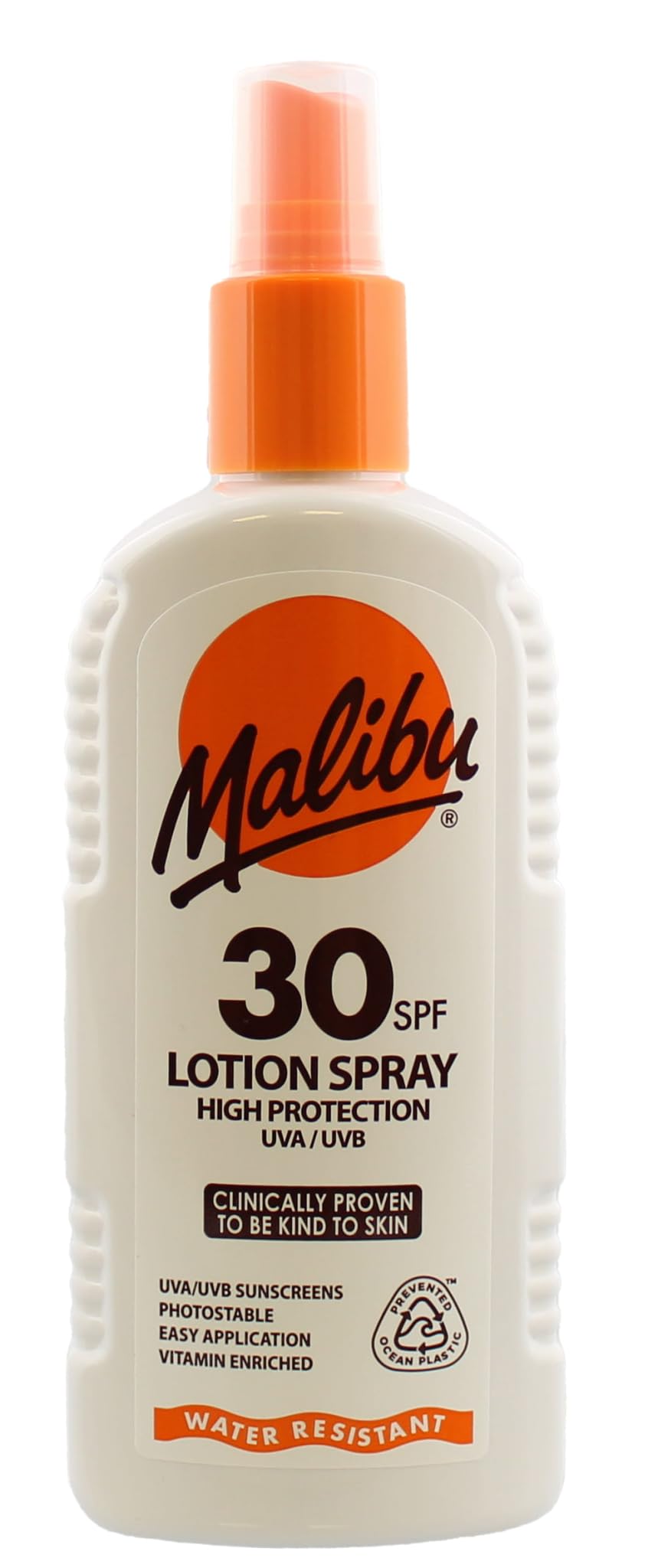 Malibu Sun SPF 30 Lotion Spray, High Protection Sun Cream Spray, Vitamin Enriched Moisturising Sunscreen Lotion for Body, Water Resistant, 200ml