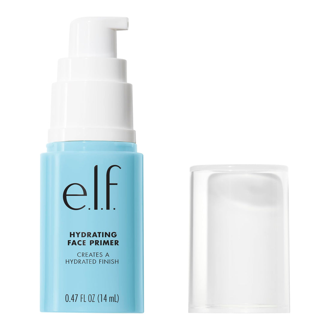 e.l.f., Hydrating Face Primer, Lightweight, Long Lasting, Creamy, Hydrates, Smooths, Fills in Pores and Fine Lines, Natural Matte Finish, Infused with Vitamin E, 0.47 Oz Halalzen