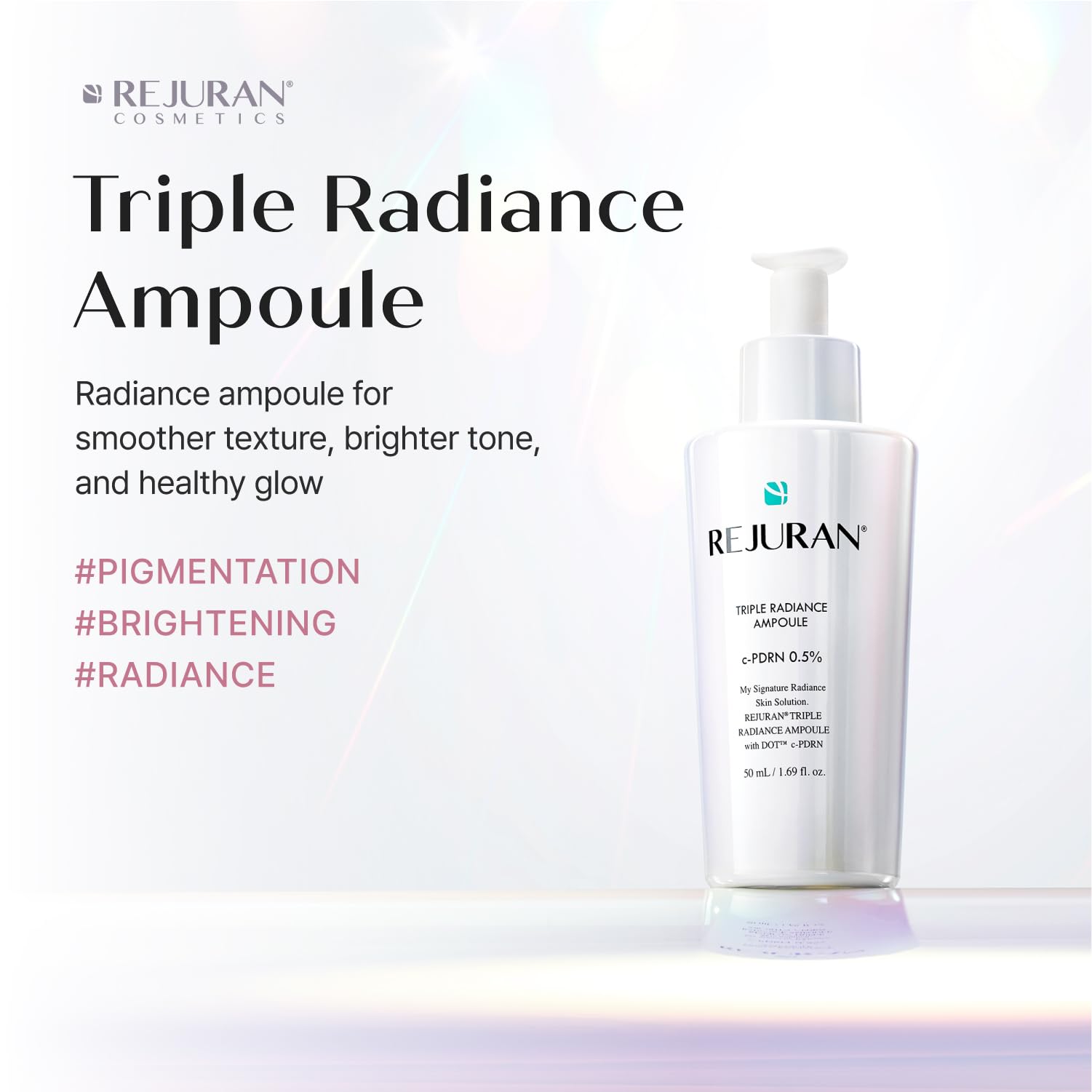 REJURAN® Dual Effect Ampoule, DOT DUAL c-PDRN® - Salmon DNA Face Serum for Deep Rejuvenation, Wrinkle Care, Firming, Skin Elasticity with Visible Anti-Aging Results. Korean Skincare (1.01 fl oz) Halalzen