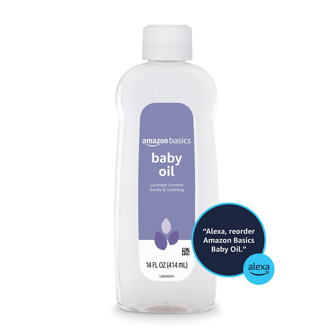 Amazon Basics Baby Oil, Soothing Lavender Scented, Prevents Moisture Loss, 14 Fluid Ounce, 1-Pack (Previously Solimo) Halalzen