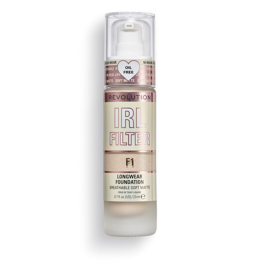 Makeup Revolution IRL Filter, Longwear Foundation, Medium to Full Coverage, Matte Finish, 16 Hour Wear, F5, Fair To Light Skin Tones, 23ml Halalzen