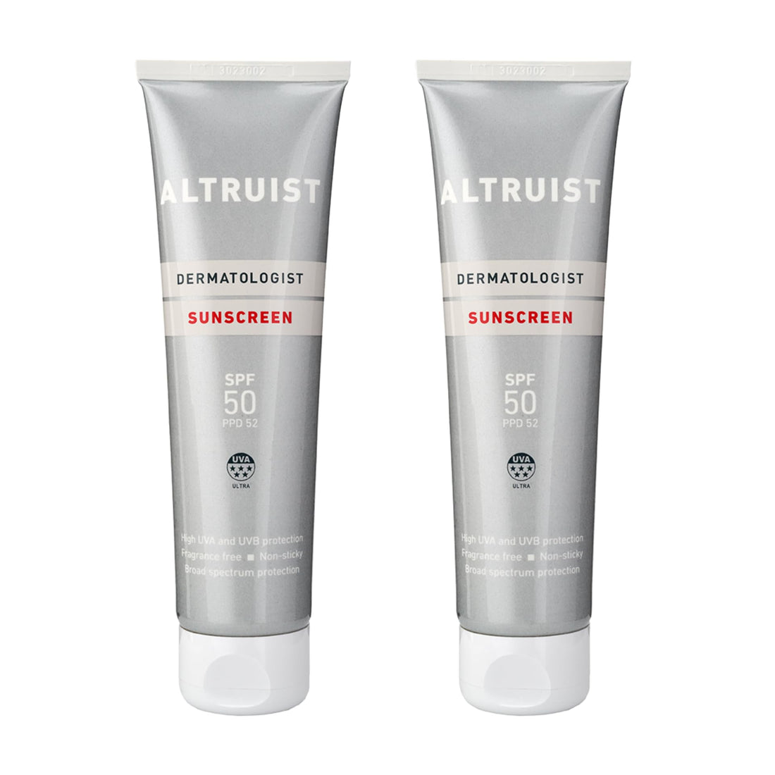 ALTRUIST. Dermatologist Sunscreen SPF 50 – Superior 5-star UVA protection by Dr Andrew Birnie, suitable for sensitive skin - 2 Count ( Pack of 1)