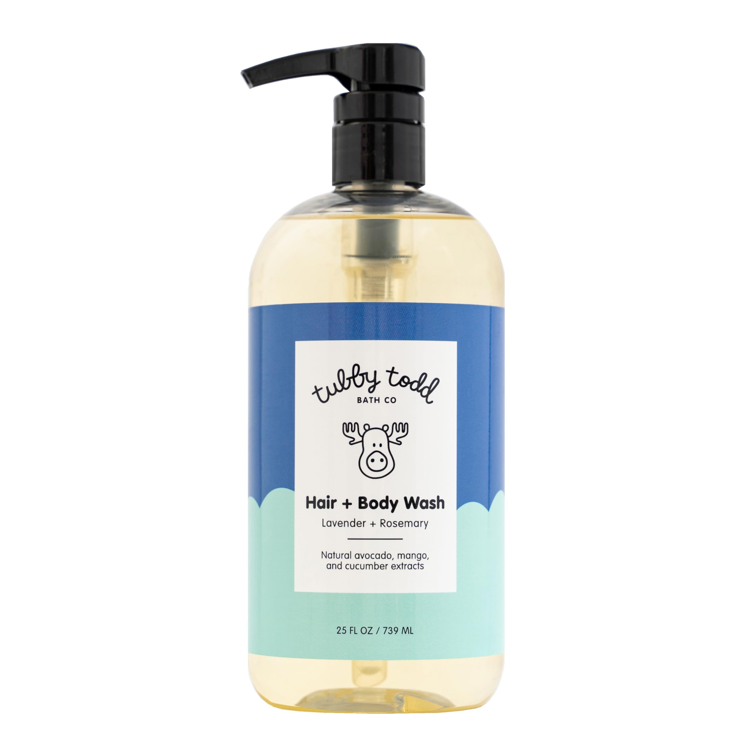 TUBBY TODD Hair + Body Wash - Baby Shampoo and Body Wash - Gentle, Natural Baby Wash for Newborns, Babies, and Toddlers - Non-Toxic and Hypoallergenic - Fragrance-Free, 2 Pack, 8.5oz & 25oz Halalzen