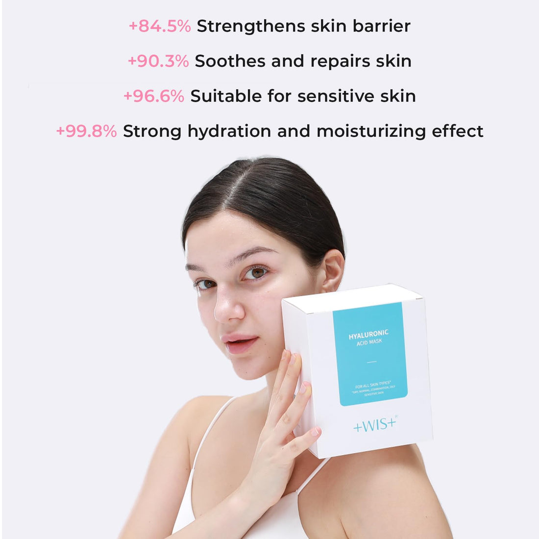 WIS Hyaluronic Acid Essence Full Face Facial Mask Sheet,Deep Hydrating Anti-Aging Serum Moisturizing Face Mask for Dull Dry Skin Care,Anti-Wrinkle & Fine Lines,24 Combo Pack
