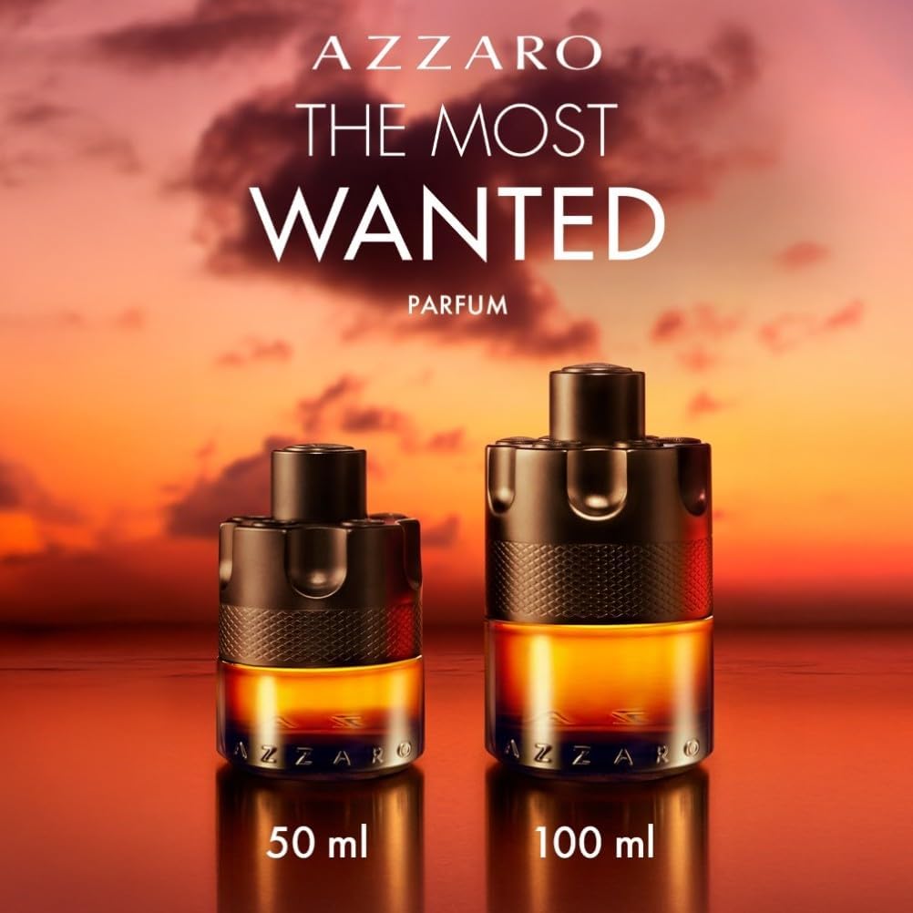 Azzaro The Most Wanted Parfum, Intense Fougere Ambery Spicy Fragrance for Men with Red Ginger, Glowing Toffee, Bourbon Vanilla and Earthy Woods, Seductive and Long Lasting Aftershave, 50ml