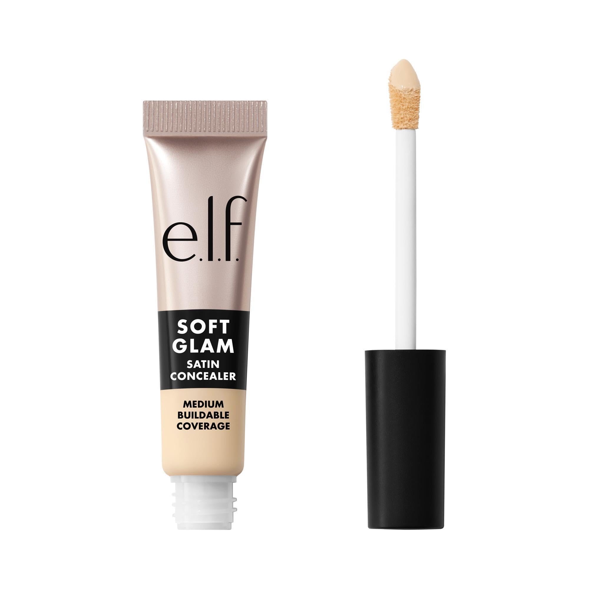 e.l.f. Soft Glam Satin Concealer, Medium Coverage for Blemishes & Under-Eye, Crease-Resistant, Long-Lasting, Vegan & Cruelty-Free, 13 Fair Neutral Halalzen