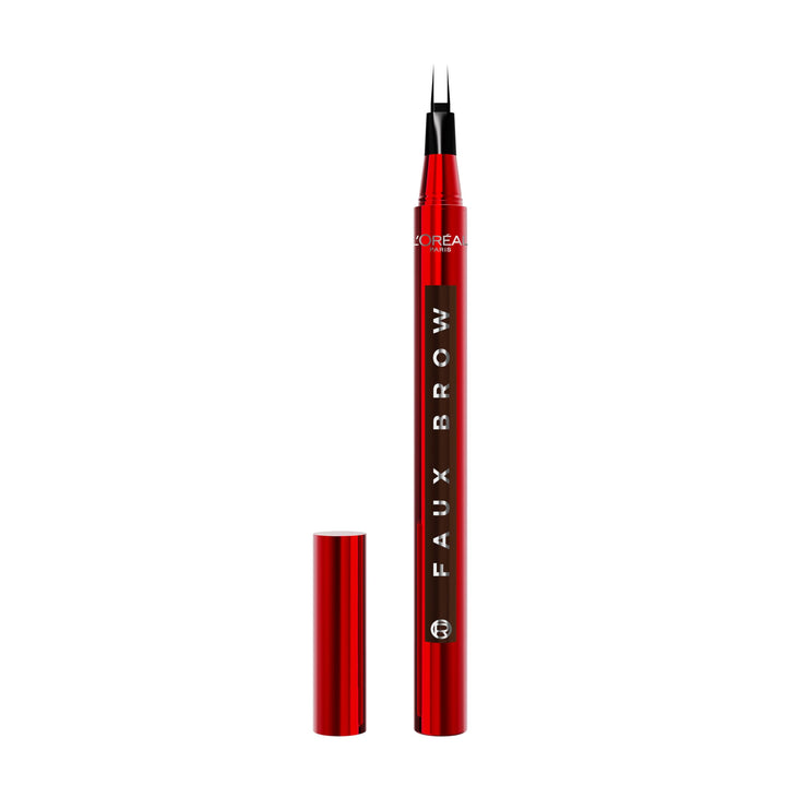 L'Oréal Paris Infallible Faux Brow, Double Brush Tip Brow Tint Pen, Natural Finish, Waterproof, Transfer and Smudge-Resistant, Shaping Brows for up to 48 hours, Shade: Light Brunette Halalzen