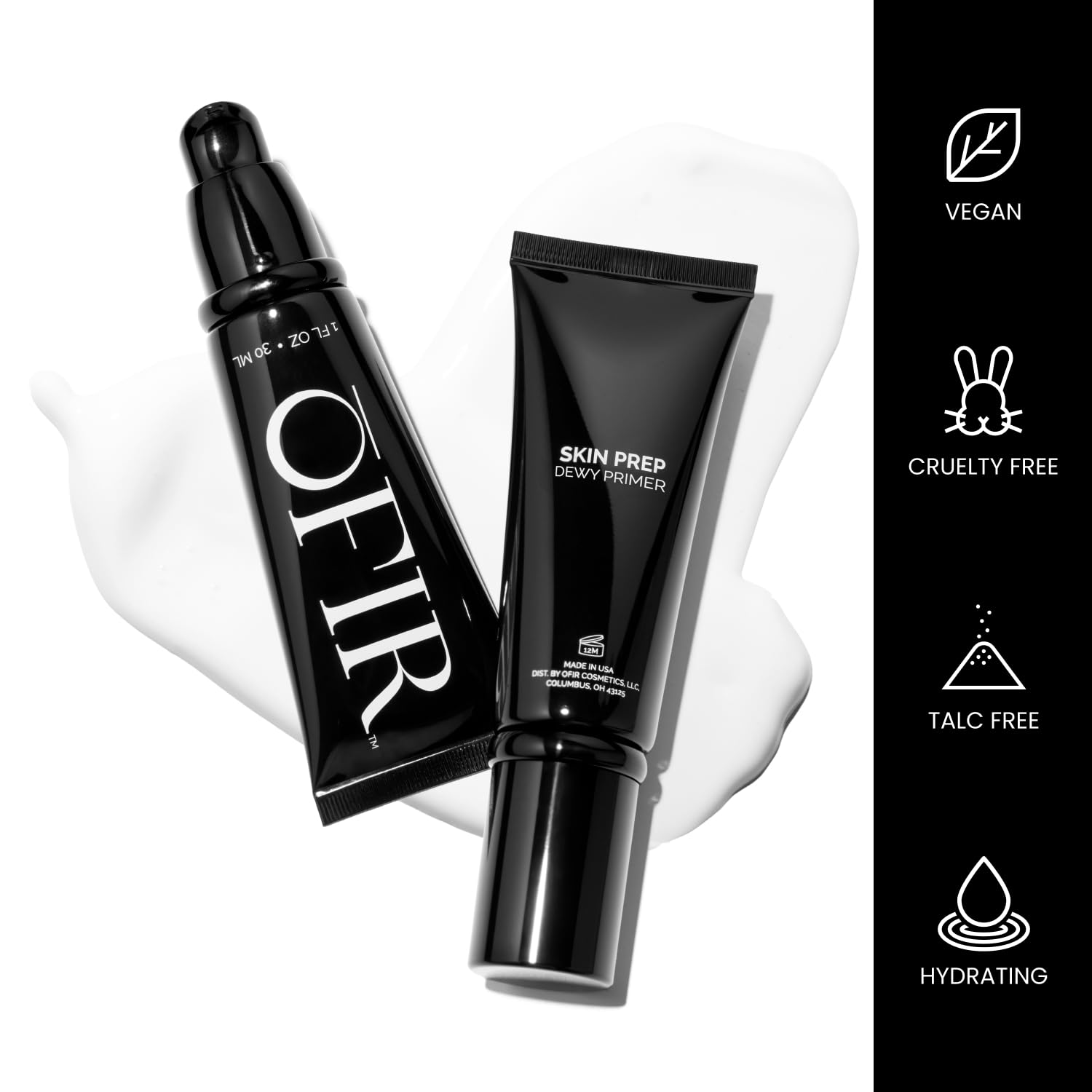 OFIR Skin Prep Dewy Primer Serum | Hybrid Makeup Skincare for Radiant Skin Prep | Wrinkle Reducing Hydrating Face Primer | Vegan, Cruelty-Free, Talc-Free Formula | Glow Finish | 1 FL OZ Tube Halalzen