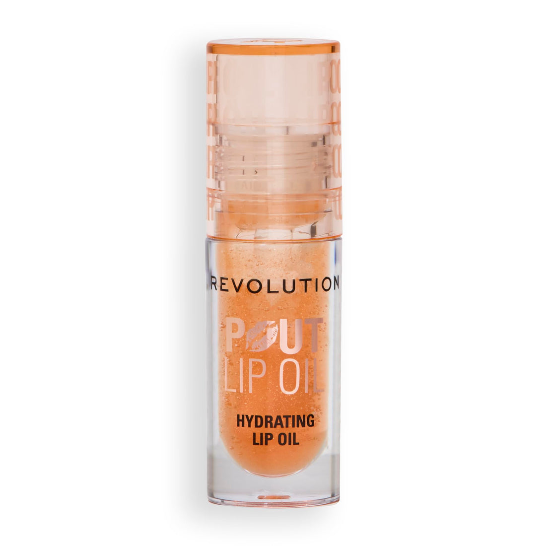 Revolution, Pout Lip Oil, Nourishing Tinted Lip Oil, High Shine, Non-Sticky Finish, Vegan & Cruelty-Free, Glam Pink Shimmer, 4ml