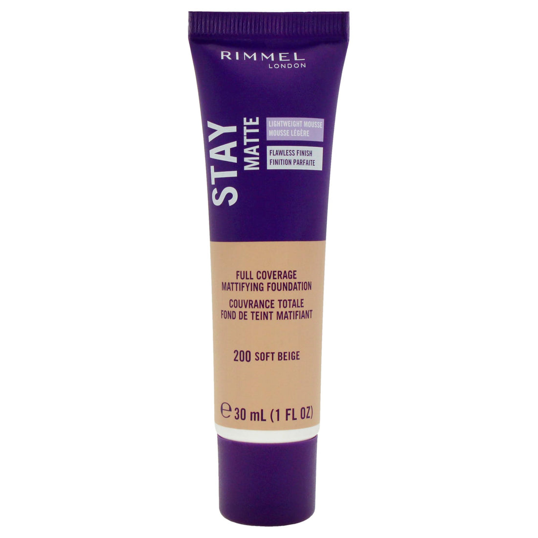 Rimmel London Stay Matte Liquid Mousse Foundation, Good Coverage and Oil-Free Formula, Soft Beige, 30 ml Halalzen