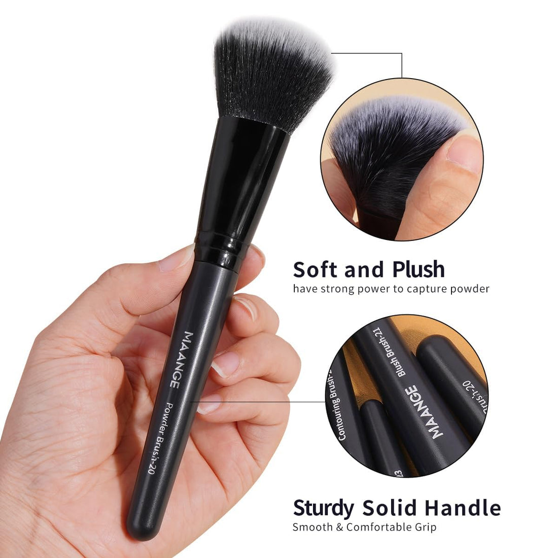 MAANGE Makeup Brush Set 49 Pcs Makeup Tool Set Premium Synthetic Foundation Powder Concealers Eye shadows Blush Makeup Brushes (Black, 49 Piece Set) Halalzen
