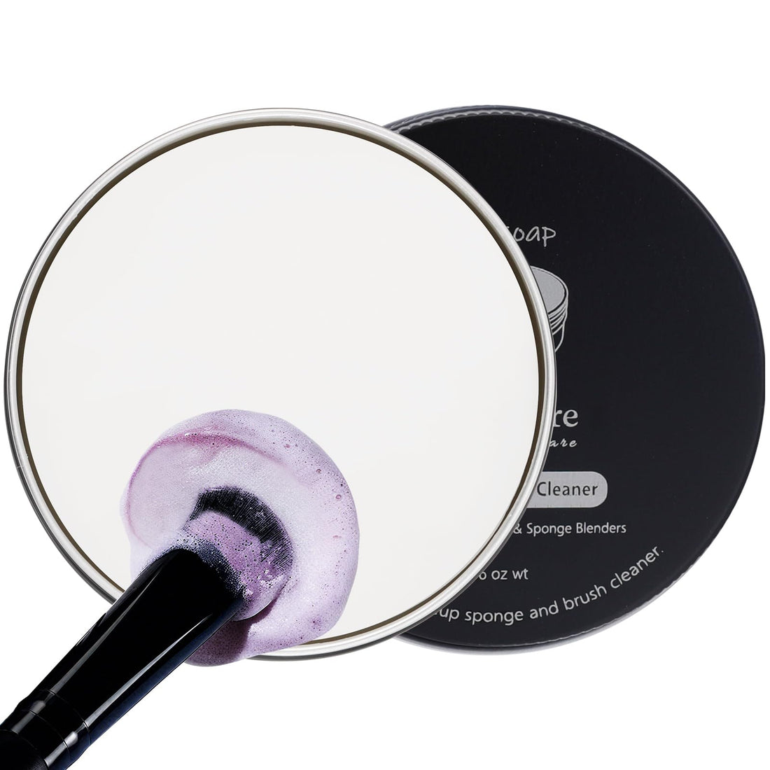 DUcare Makeup Brush Cleaner – Solid Soap Cleanser & Silicone Pad | Clean synthetic & natural bristles. Clean Beauty Blenders. Keep brushes soft. Coconut oil formula. For daily use & travel. Halalzen