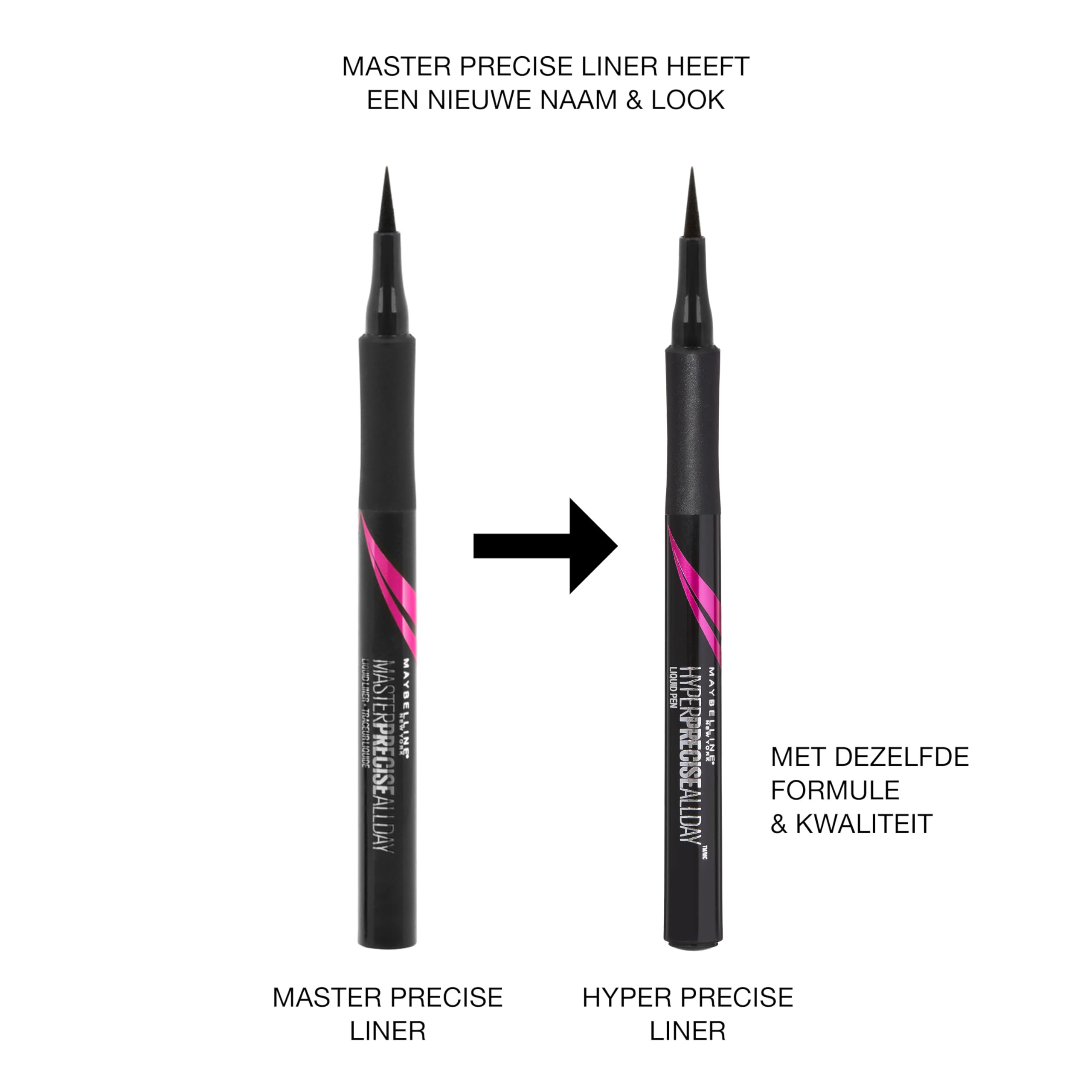 Maybelline Eye Liner, Hyper Precise Black Liquid Eye Liner, Ultra-Thin Defining Felt Tip Liner, Quick Drying Liquid Eyeliner, Ink Technology, Maybelline New York, Safe for Sensitive Eyes, Matte Black Halalzen