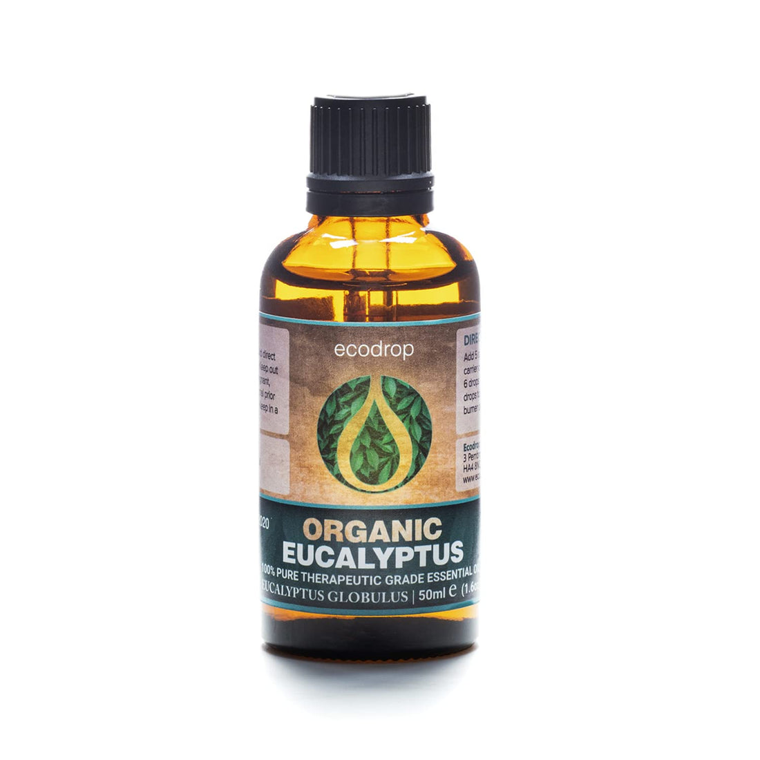 Ecodrop Tea Tree Essential Oil, 10 ml | 100% Pure Organic Steam-Distilled | Melaleuca Alternifolia | Aromatherapy, Diffuser, Massage, Bath, Soap & Candle Making | Australian Fresh Aroma
