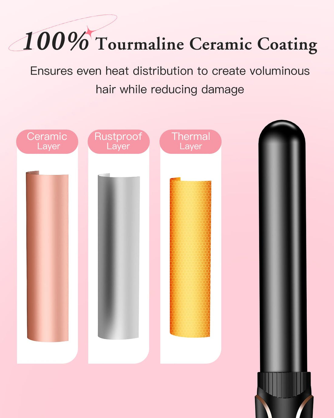 BESTOPE PRO 5 in 1 Curling Iron Set, Negative Ion Hair Curler with Thermal Brush & 5 Interchangeable Ceramic Barrels (0.35"-1.5"), Fast Heating Styling Tool for All Hair Types, Ideal Gifts for Women Halalzen