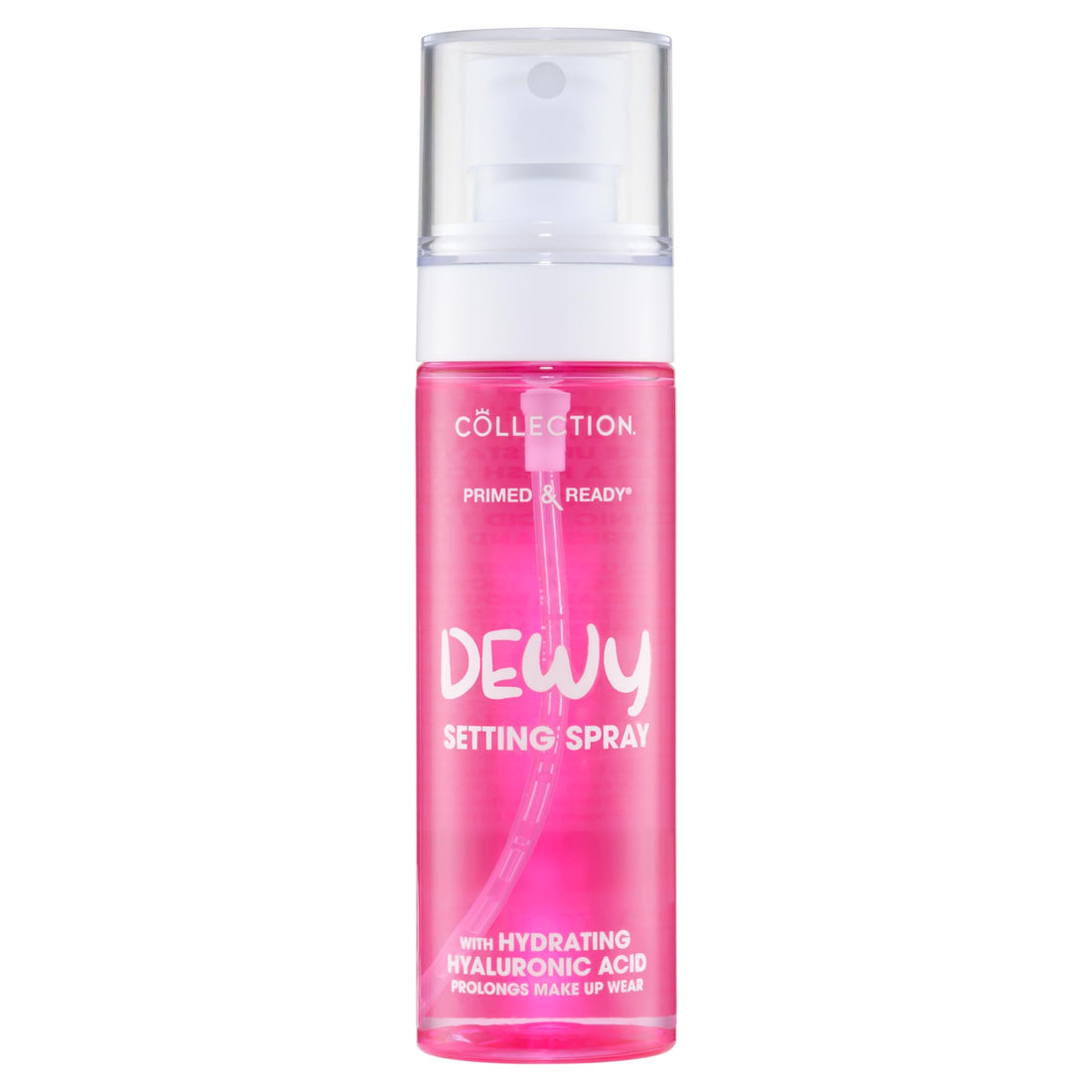 Collection Cosmetics Primed & Ready Dewy Setting Spray, Long Lasting, Hydrating, Dewy Finish, With Added Hyaluronic Acid Halalzen