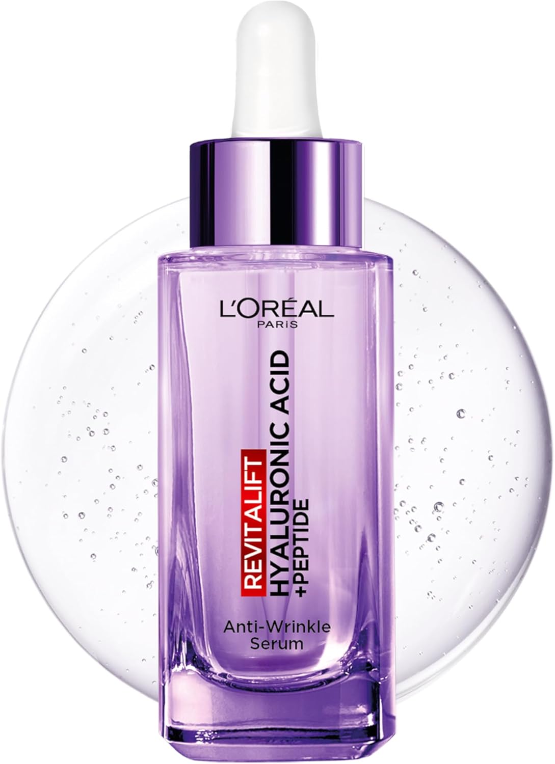 L'Oréal Paris Hyaluronic Acid Serum, Revitalift Filler, 1.5% Pure Concentrated Micro-Epidermic Hyaluronic Acid], Dropper Serum, Intensely Hydrates & Replumps, Visibly Reduces Fine Lines & Wrinkles