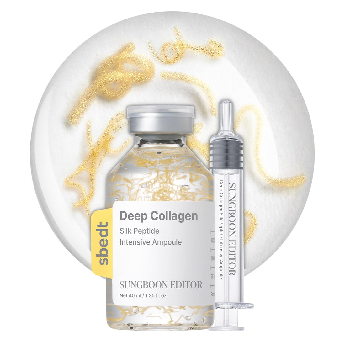 SUNGBOON EDITOR Glow Intensive Silk Peptide Ampoule, Copper Peptides Serum for Face with Collagen & Multi Peptides, Hydrating Korean Skincare Facial Serum for Smooth-Looking Skin, 1.35 fl oz Halalzen