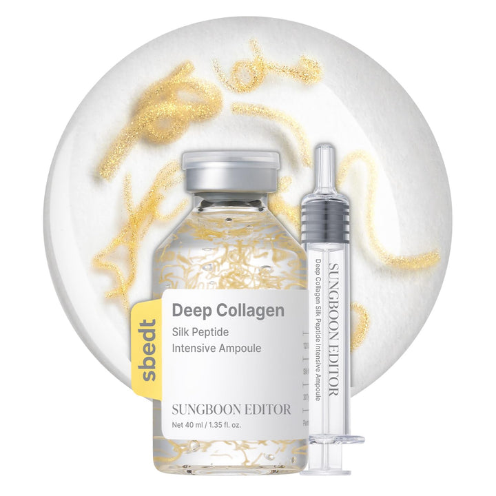 SUNGBOON EDITOR Glow Intensive Silk Peptide Ampoule, Copper Peptides Serum for Face with Collagen & Multi Peptides, Hydrating Korean Skincare Facial Serum for Smooth-Looking Skin, 1.35 fl oz Halalzen