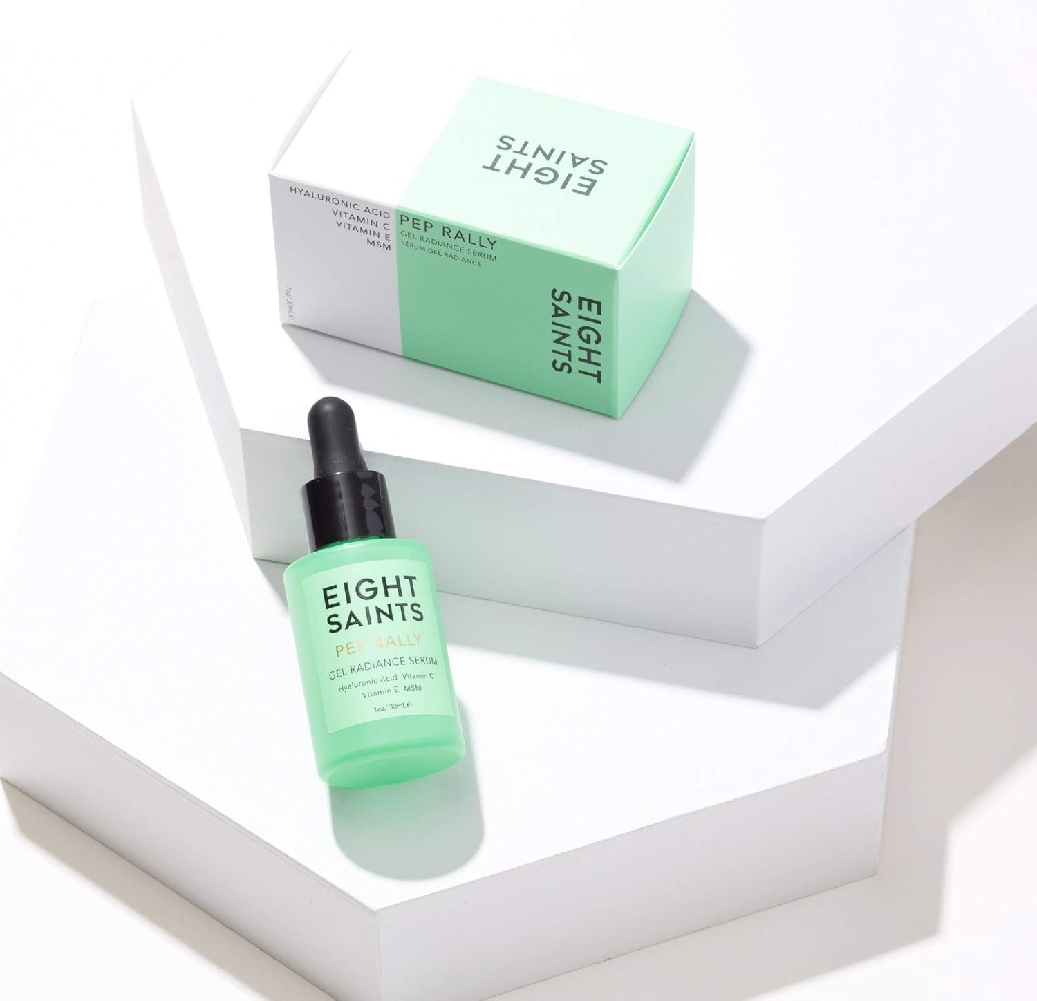 Eight Saints Skincare Pure Hyaluronic Acid Serum for Face Plumping, Vitamin C Face Serum with Vitamin E for Fine Lines, Reduces Wrinkles, Firming, Hydrating, Anti-Aging, 1 oz Halalzen