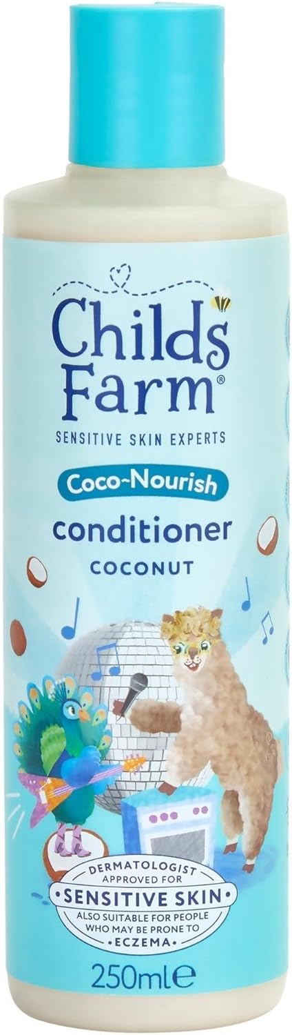 Childs Farm Kids Coco-Nourish Conditioner Organic Coconut Dry, Curly & Coily Hair Conditions & Nourishes, 250ml Halalzen
