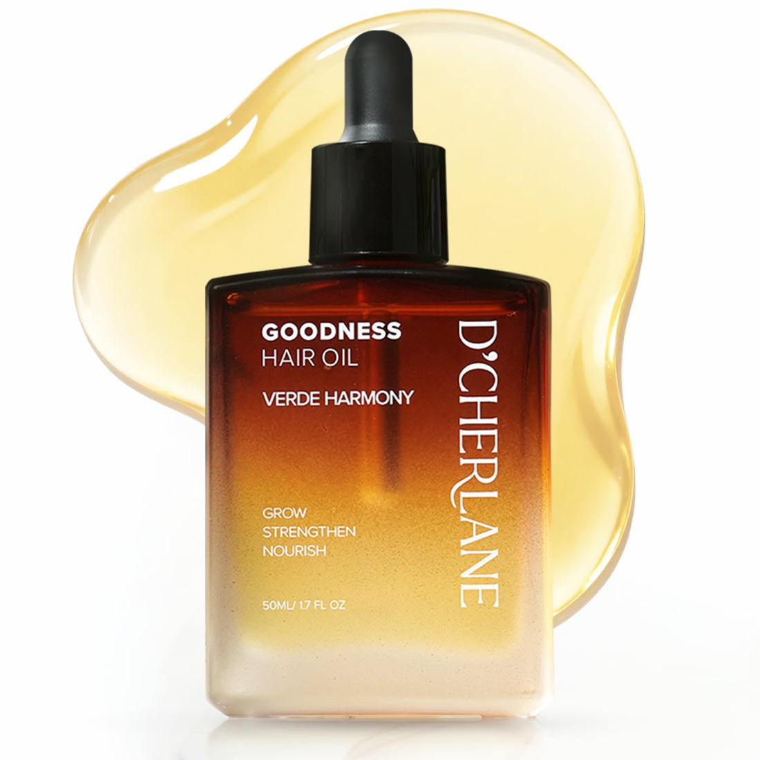 Huile de croissance capillaire D'Cherlane – Traitement du cuir chevelu au romarin, huile d'argan, de coco et de ricin biologique | Formule légère et non grasse pour des cheveux plus volumineux, plus épais et plus forts | Cadeaux pour femmes