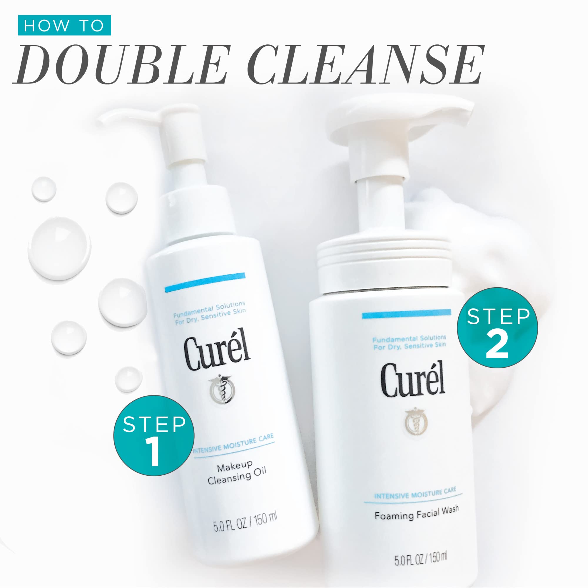 Curél Foaming Facial Wash 150ml for Dry, Sensitive Skin