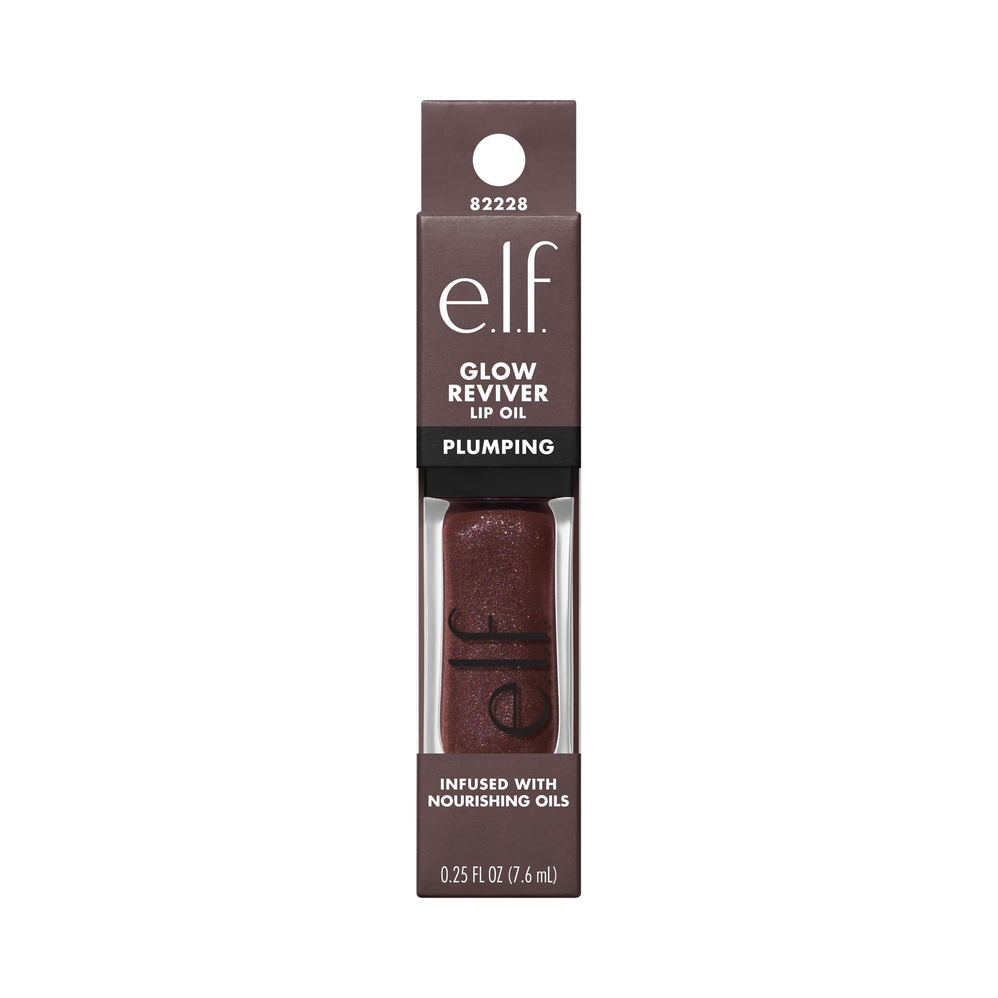 e.l.f. Glow Reviver Plumping Lip Oil, Tinted Lip Plumper for a High-Shine, Plump Finish, Infused with Jojoba Oil, Vegan & Cruelty-Free, Piggy Bank