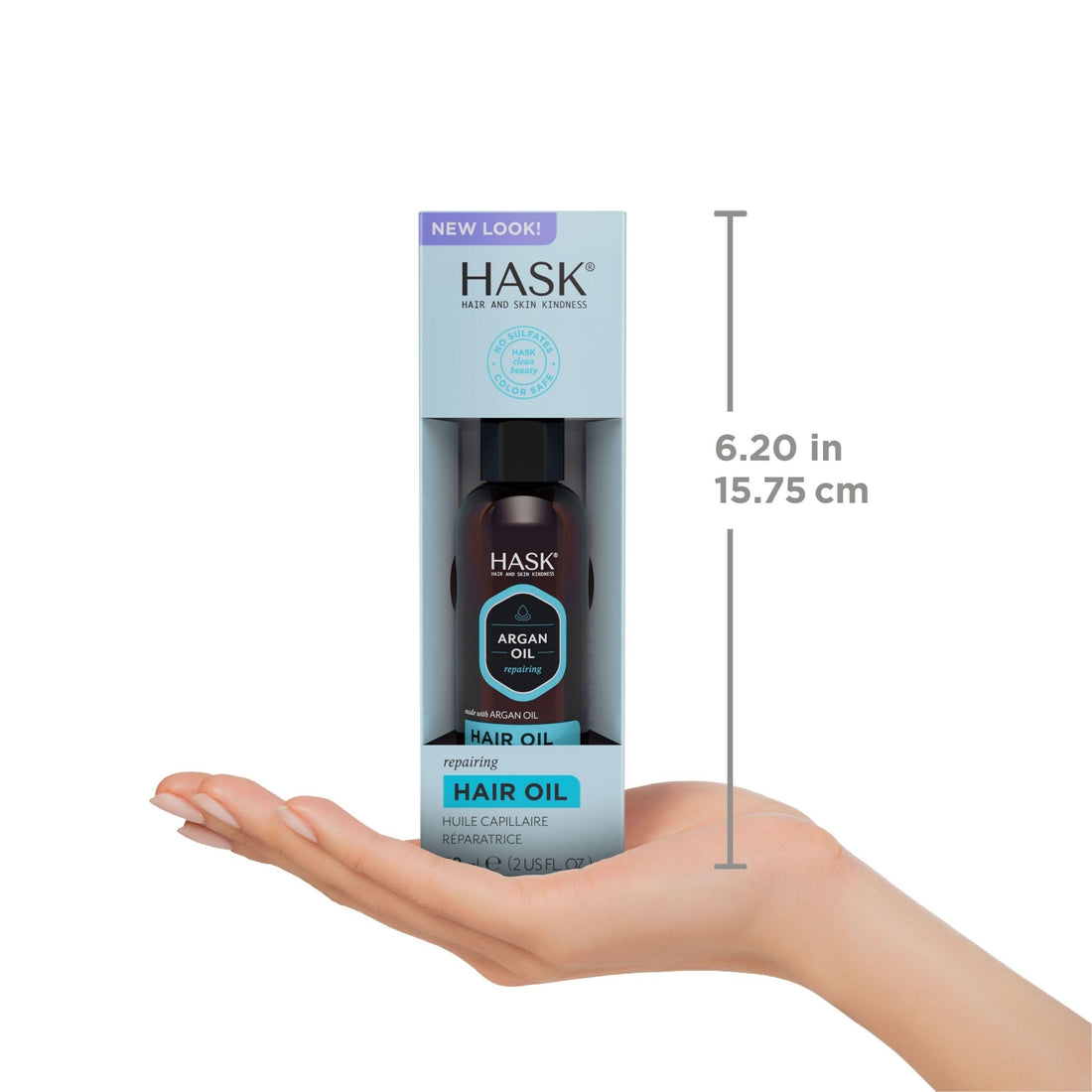HASK Argan Oil Shine Oil Vial Repairing for All Hair Types, colour safe, gluten free, sulfate free, paraben free - 1 18mL Vial