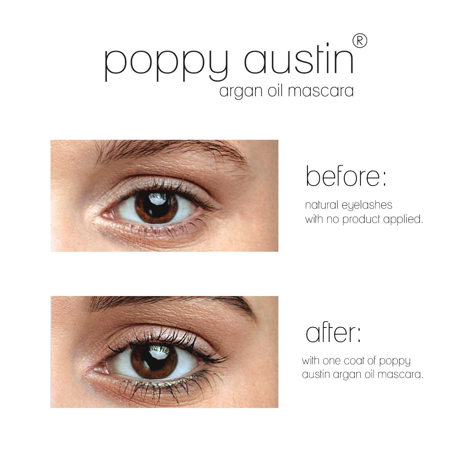 Poppy Austin - Vegan Mascara Black Volume And Length Waterproof - Gentle, Hypoallergenic Volumising Mascara, Organic & Cruelty Free All Natural Organic For Sensitive Eyes (9 Gram) Halalzen
