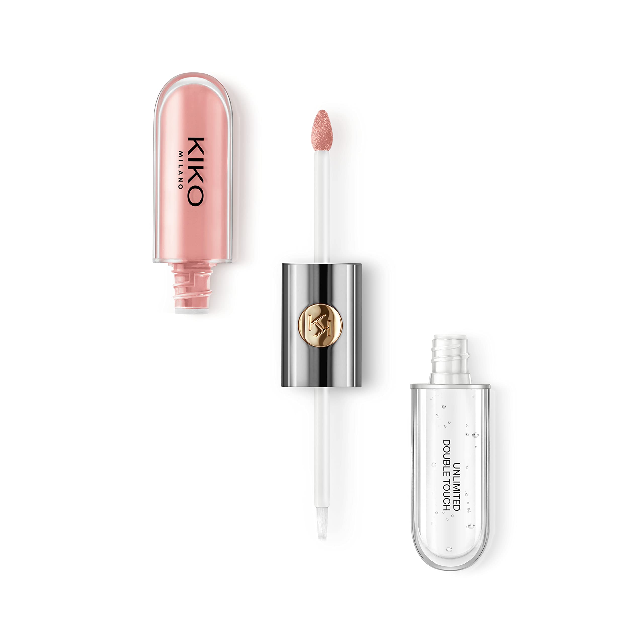 KIKO Milano Unlimited Double Touch 120, Liquid Lipstick With A Bright Finish In A Two-Step Application. Lasts Up To 12 Hours. No-Transfer Base Colour Halalzen