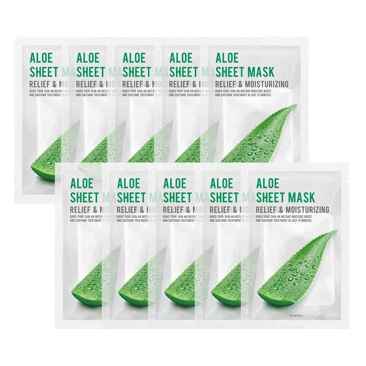 [PACK OF 8] EUNYUL Purity Sheet Mask Pack 8 Types Korean Skincare Hydrating & Nourishing face masks beauty multipack face mask set Halalzen