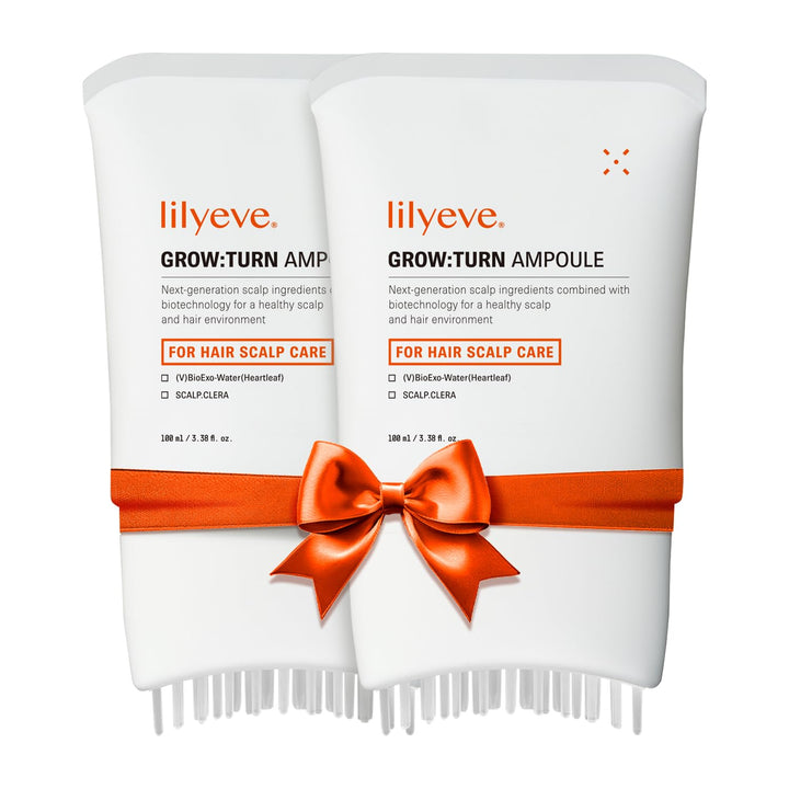 lilyeve GROWTURN Hair Growth Serum with Built-in Brush, Heartleaf-Derived Exosomes to Revitalize, Scalp Massager, Korean Hair Care, 3.38 fl. oz. (Pack of 1) Halalzen