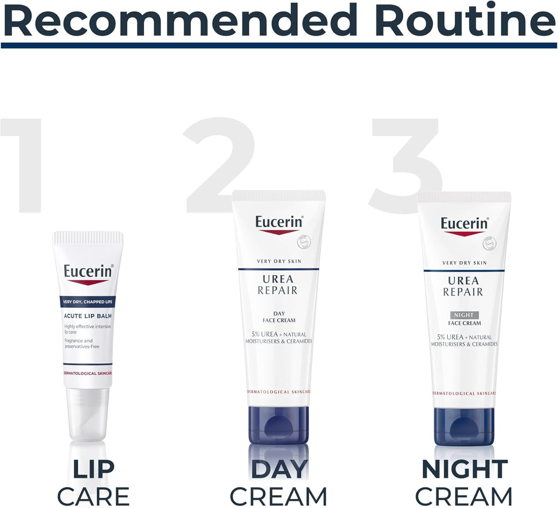 Eucerin Acute Lip Balm 10ml, Nourishing Lip Care for Very Dry, Chapped Lips, Dry Lips Treatment with Ceramides and Natural Ingredients Halalzen