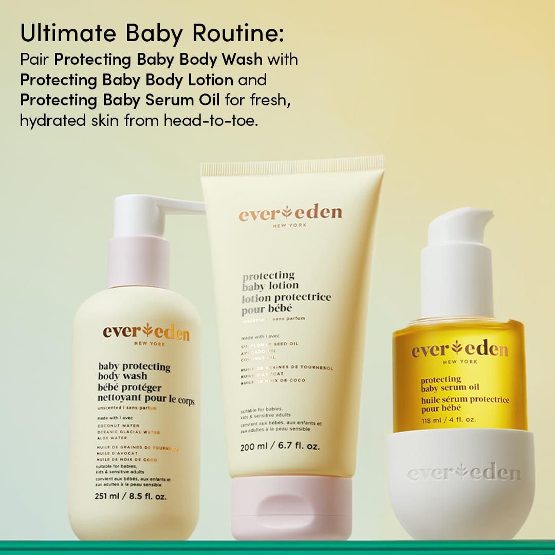 Evereden Moisturizing Baby Lotion for Newborn 6.7 oz. | Lightweight & Non-Greasy Toddler Lotion | Clean & Gentle Baby Care | Non-toxic & Fragrance Free Halalzen