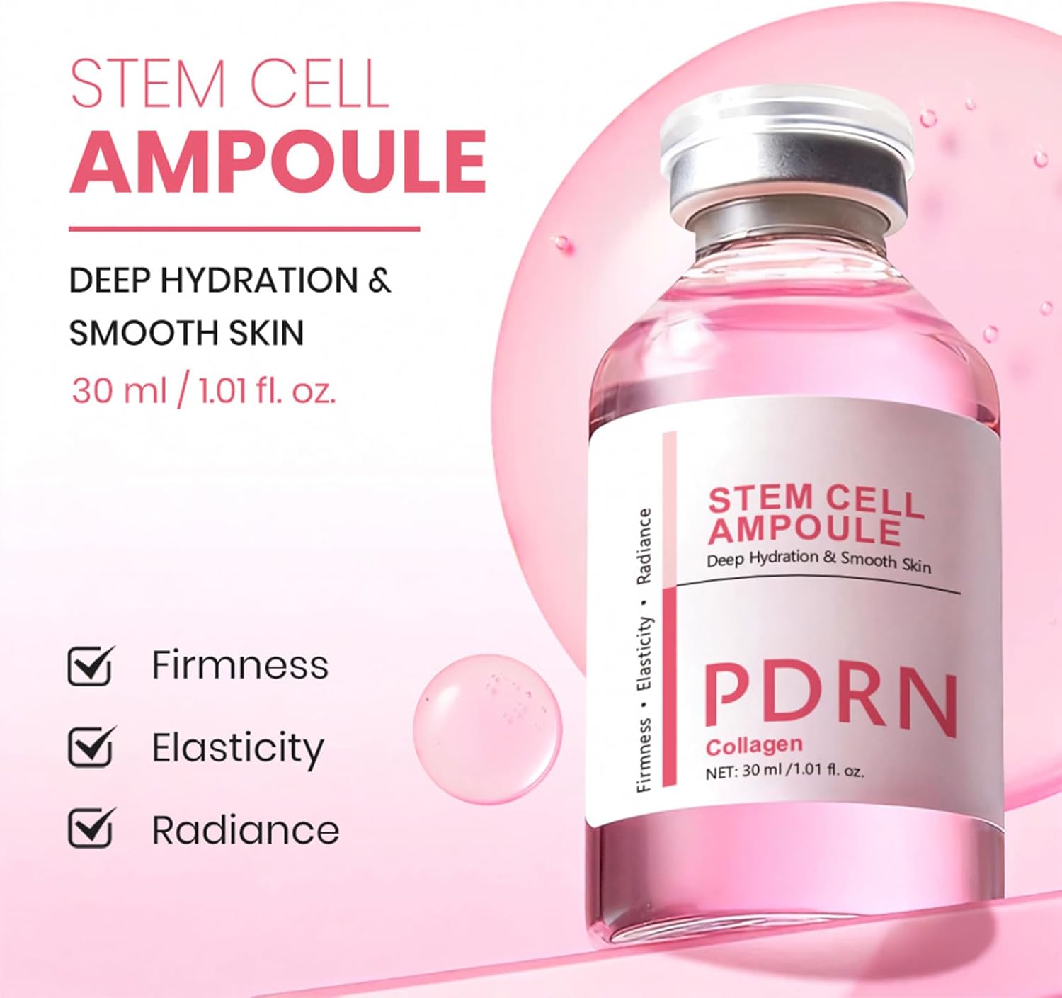 2PCS Silk Peptide Intensive Lifting Ampoule & PDRN Collagen Stem Cell Ampoule, Deep Collagen Silk Peptide Intensive Lifting Ampoule, Instant Fine Lines Smoothing, Hydrating, Skin Tightening & Firming