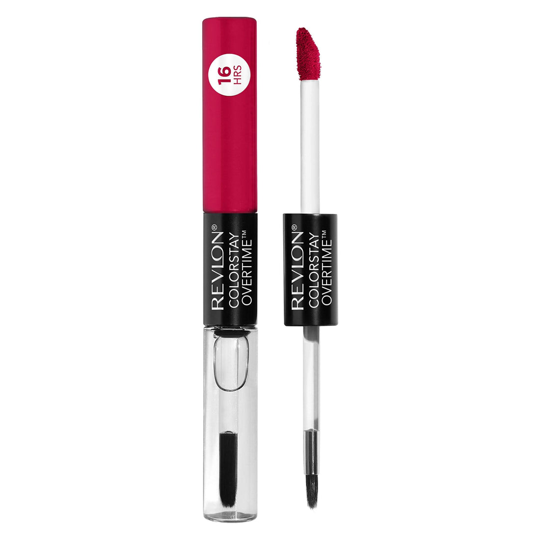 Revlon Liquid Lipstick with Clear Lip Gloss, ColorStay Overtime Lipcolor, Dual Ended with Vitamin E, 370 Everlasting Rum, 0.07 Fl Oz
