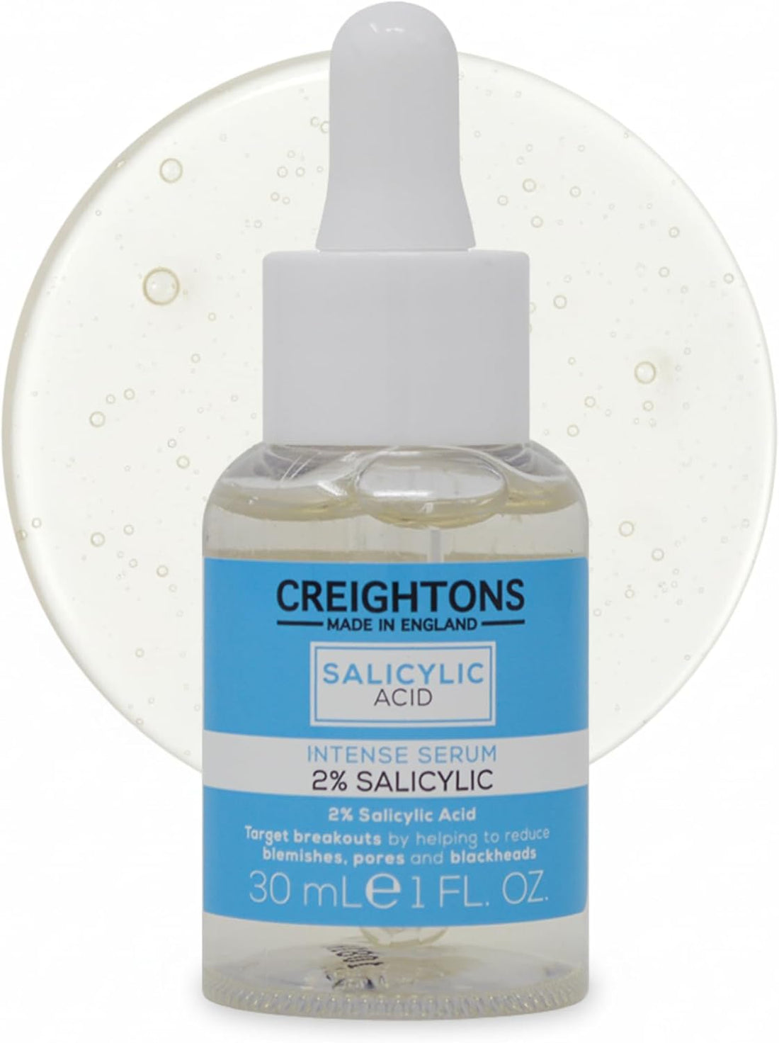 Creightons Salicylic Acid Intense Serum 2% (30ml) – Reduces Blemishes, Pores & Blackheads | Dermatologically Tested, Vegan & Cruelty-Free | For Oily/Blemish-Prone Skin