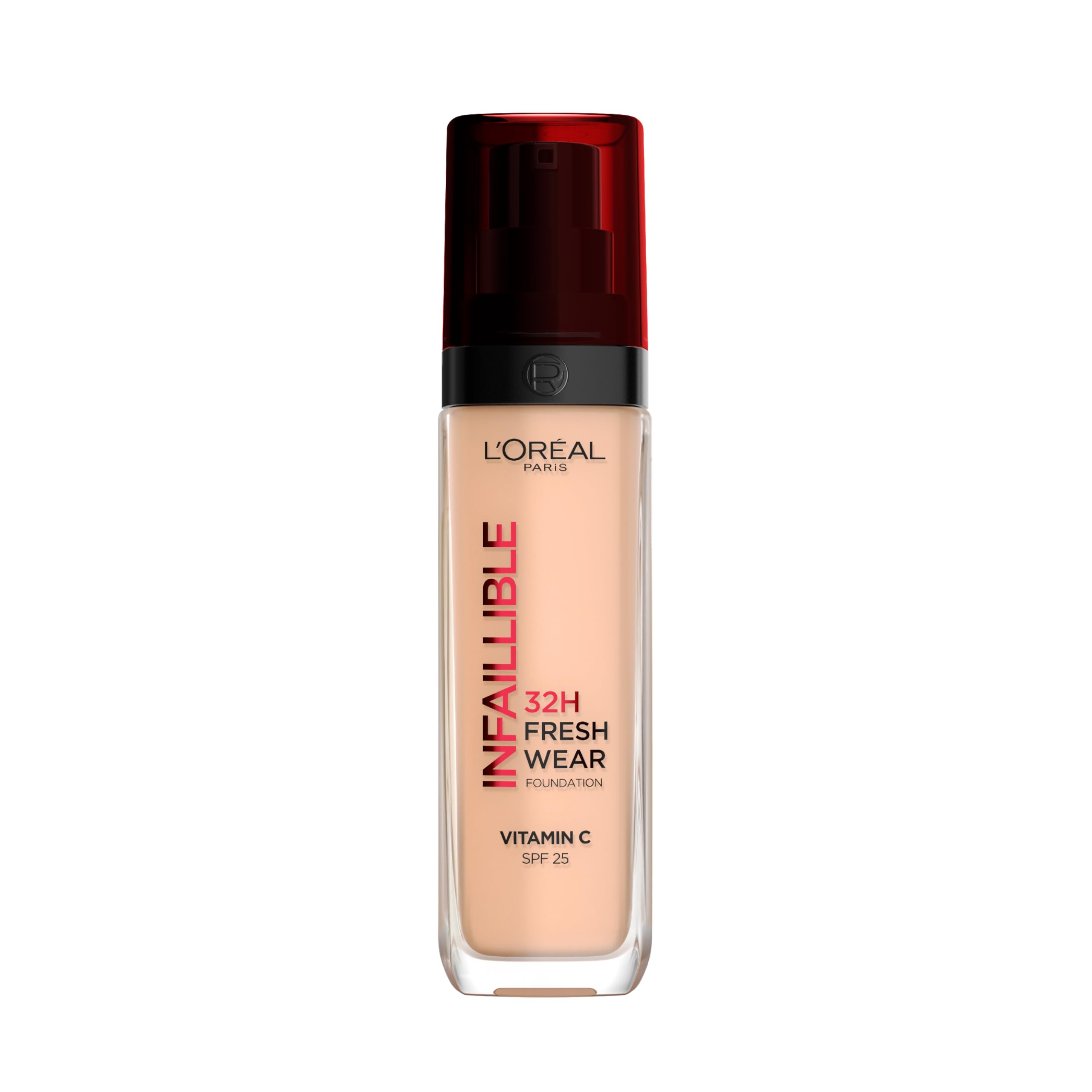L'Oréal Paris Liquid Foundation, Full Coverage, Lasting Wear, Hydrating, Water & Transfer-Proof, Lightweight, Fresh, Dewy & Glowing Skin, 110 Vanilla Rose Halalzen