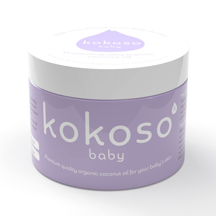 Kokoso Baby Organic Coconut Oil - Moisturising 100% Natural Baby Oil for Baby Massage, Dry, Sensitive and Normal Baby Skin - 200ml Halalzen