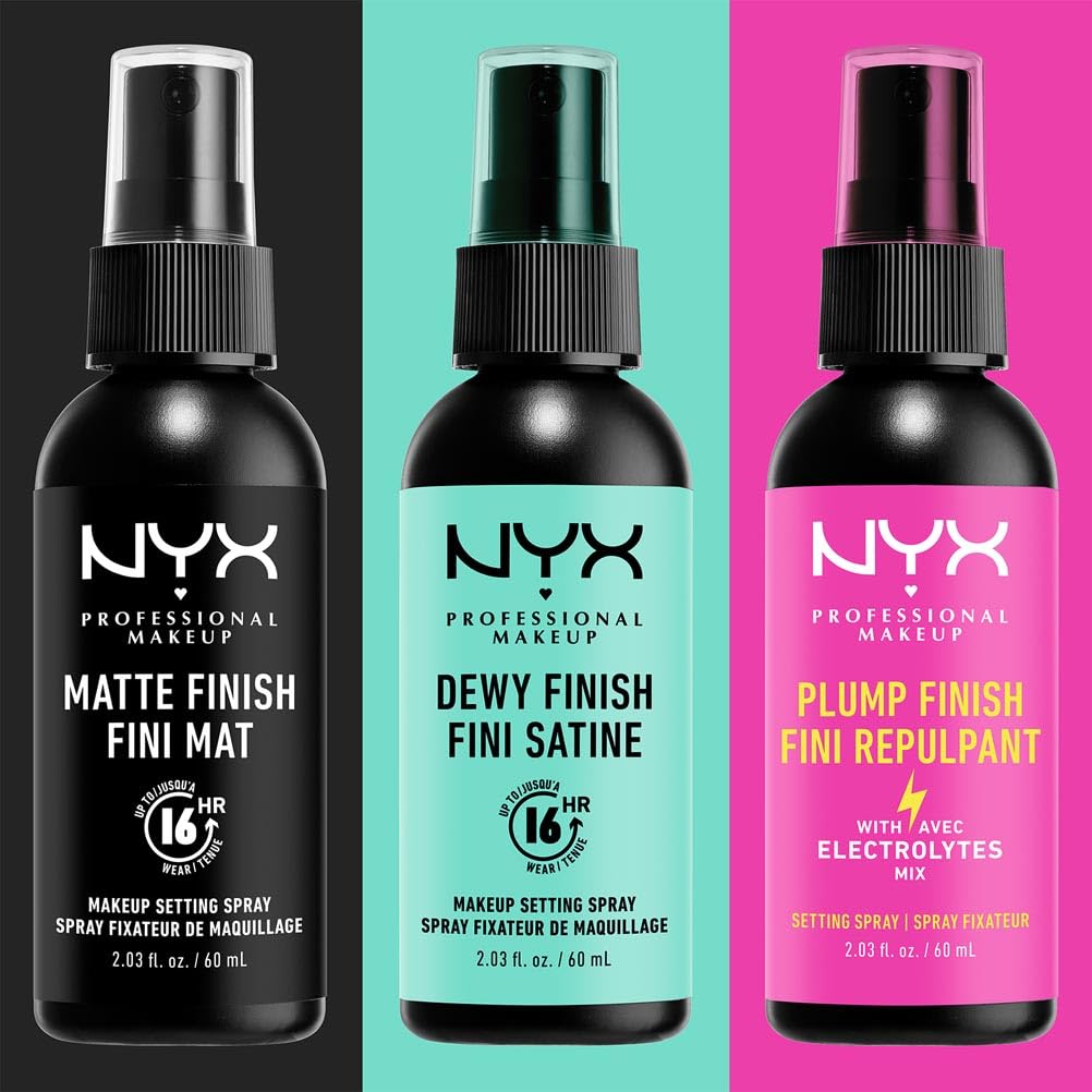NYX Professional Makeup Setting Spray for Face, Matte Setting Spray, Up to 16 Hour Makeup Wear, Long Lasting Shine Free Finish, Lightweight, Regular 60ml Halalzen