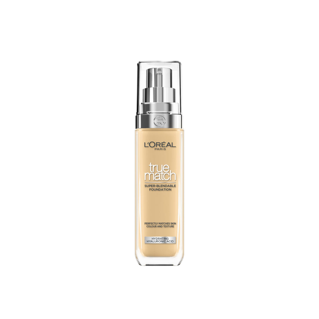 L'Oréal Paris Foundation for Face, Skincare Infused with Hyaluronic Acid, True Match Hydrating Liquid Foundation for All Skin Tones, SPF 16, 1N Ivory, 30 ml Halalzen