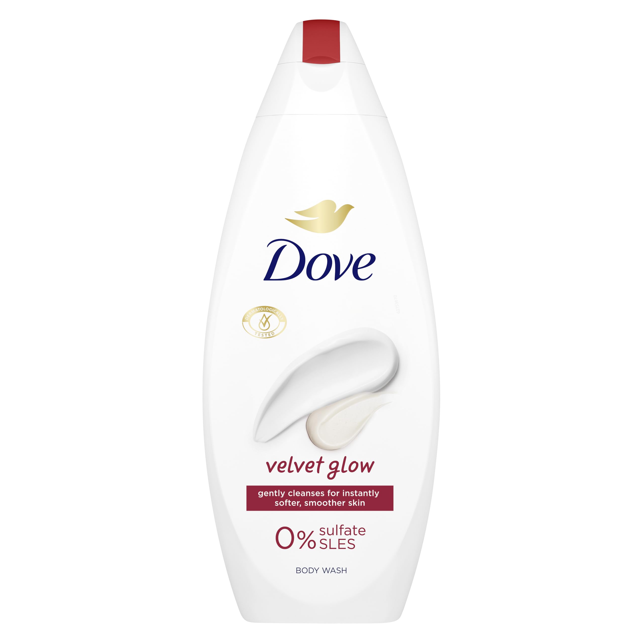 Dove Velvet Glow Body Wash Body Cleanser shower gel with plant-based moisturisers for softer, smoother skin after one shower 6x 450 ml