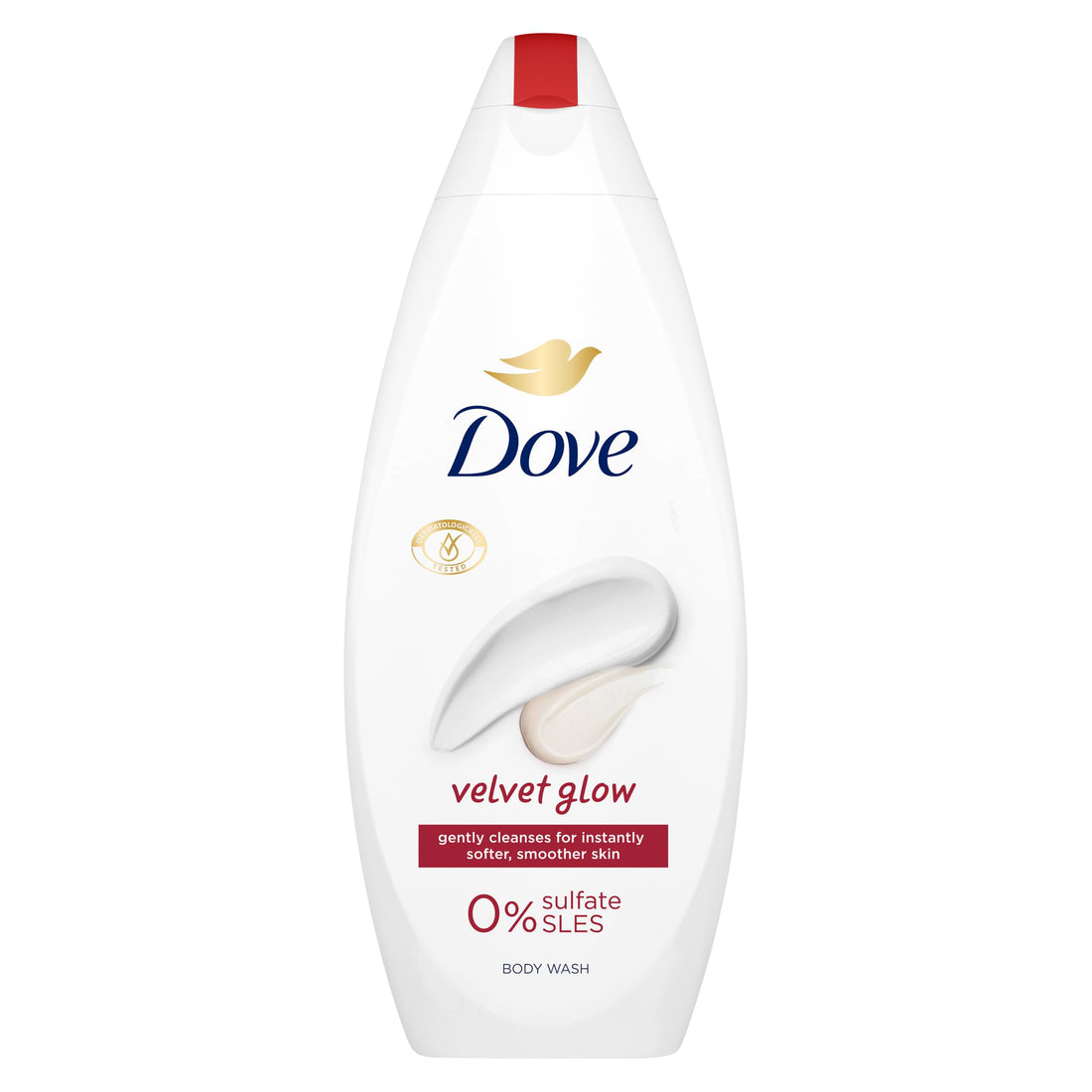 Dove Velvet Glow Body Wash Body Cleanser shower gel with plant-based moisturisers for softer, smoother skin after one shower 6x 450 ml