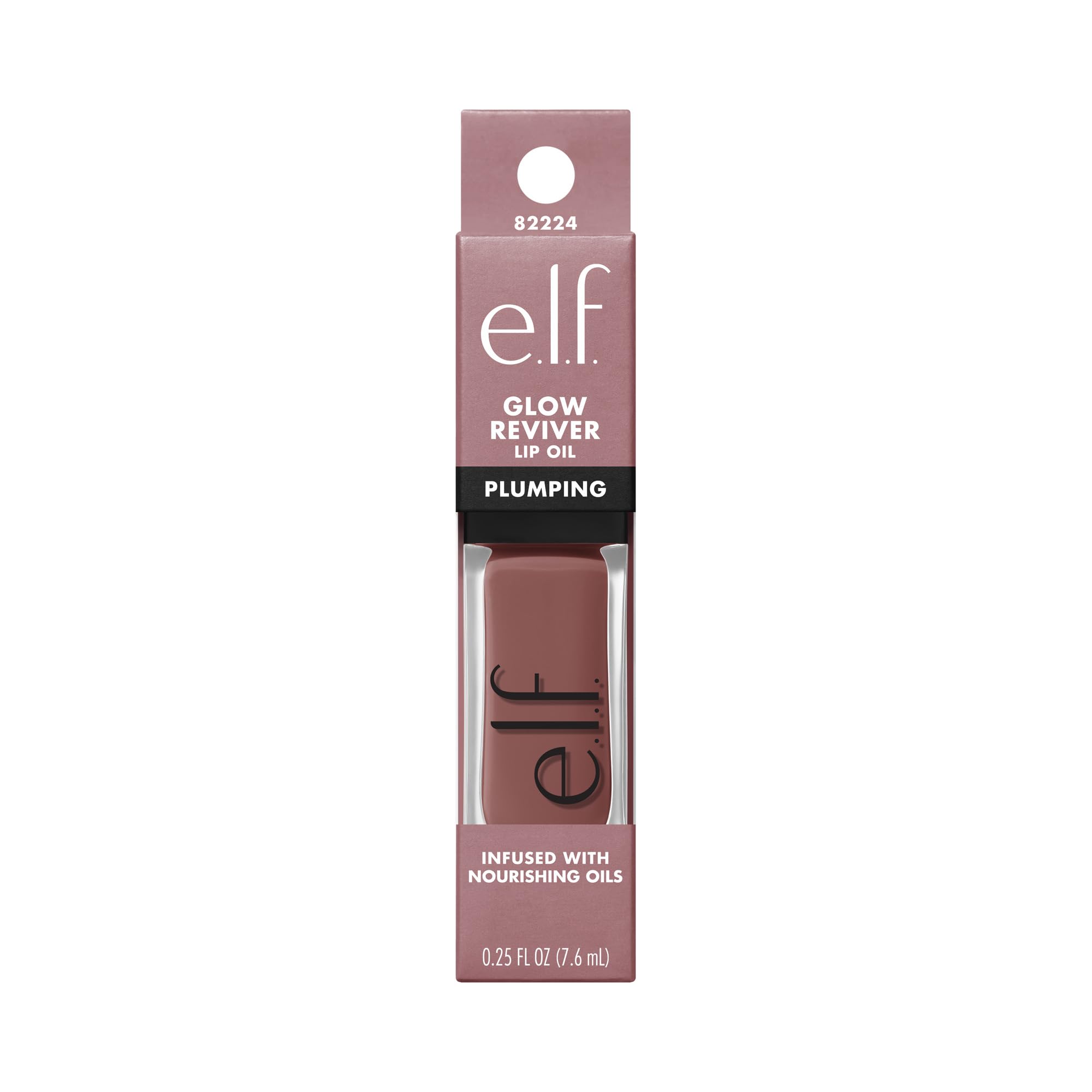 e.l.f. Glow Reviver Plumping Lip Oil, Tinted Lip Plumper for a High-Shine, Plump Finish, Infused with Jojoba Oil, Vegan & Cruelty-Free, Piggy Bank
