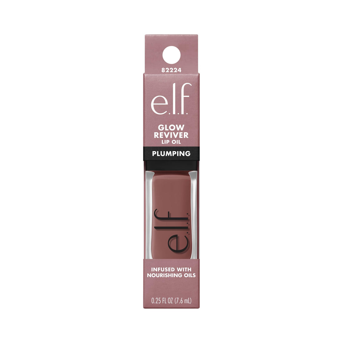 e.l.f. Glow Reviver Plumping Lip Oil, Tinted Lip Plumper for a High-Shine, Plump Finish, Infused with Jojoba Oil, Vegan & Cruelty-Free, Piggy Bank