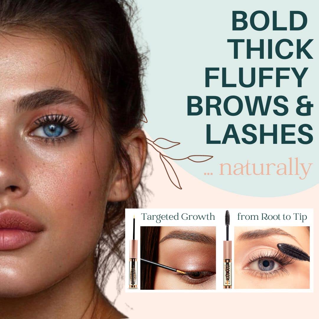 Live Fraiche Organic Castor Oil Lash Serum for Hair Growth, Eyebrow Eyelash Growth Serum, 100% Pure Cold Pressed Hexane Free (2oz Glass Bottle + FILLED Mascara Tube) Halalzen