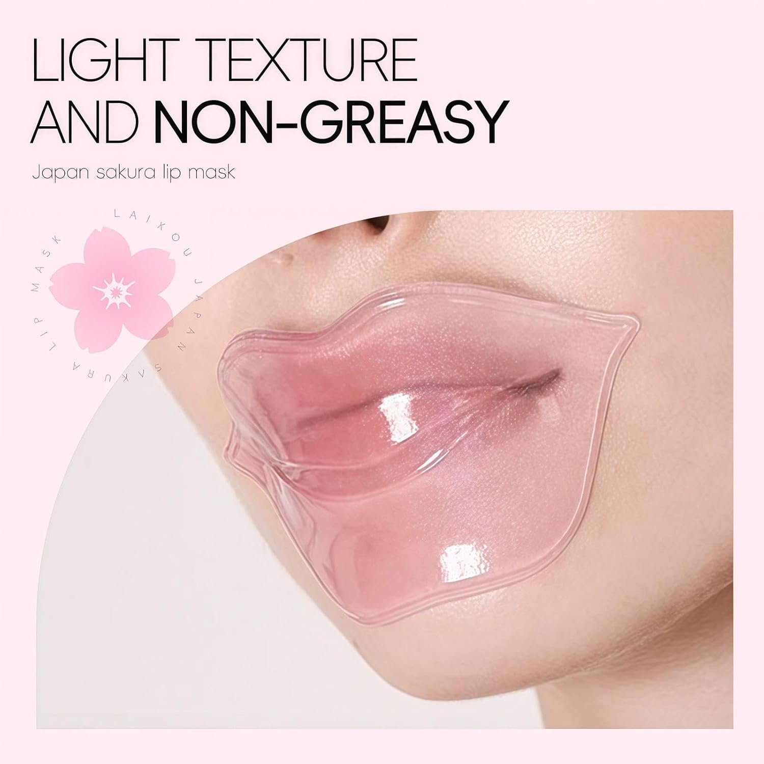 20PCS Sakura Lip Masks, Cherry Blossom Sleeping Lip Mask for Deep Nourishment, Moisturizing & Brightening, Silky Texture, Easy Storage, Lips Care Treatment Halalzen