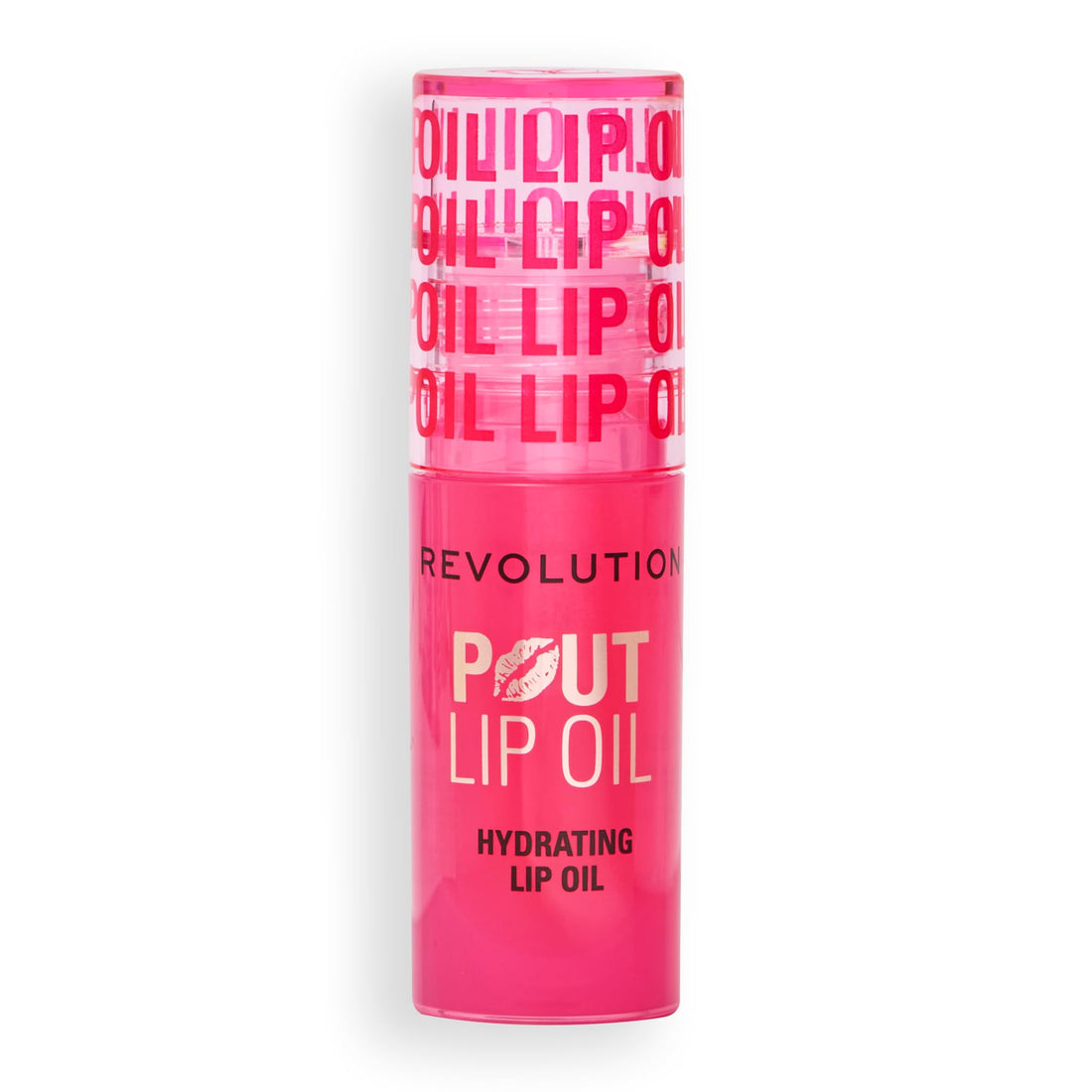 Revolution, Pout Lip Oil, Nourishing Tinted Lip Oil, High Shine, Non-Sticky Finish, Vegan & Cruelty-Free, Glam Pink Shimmer, 4ml