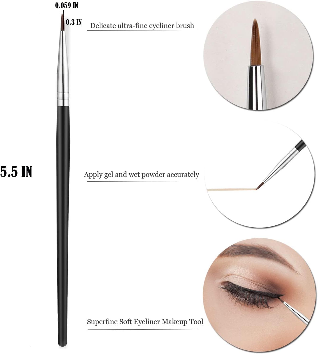 Eyelash Comb Lash Separator Tool Brow Brush & Lash Spoolie Professional Eye Makeup Tools (5 Pieces Set) Halalzen